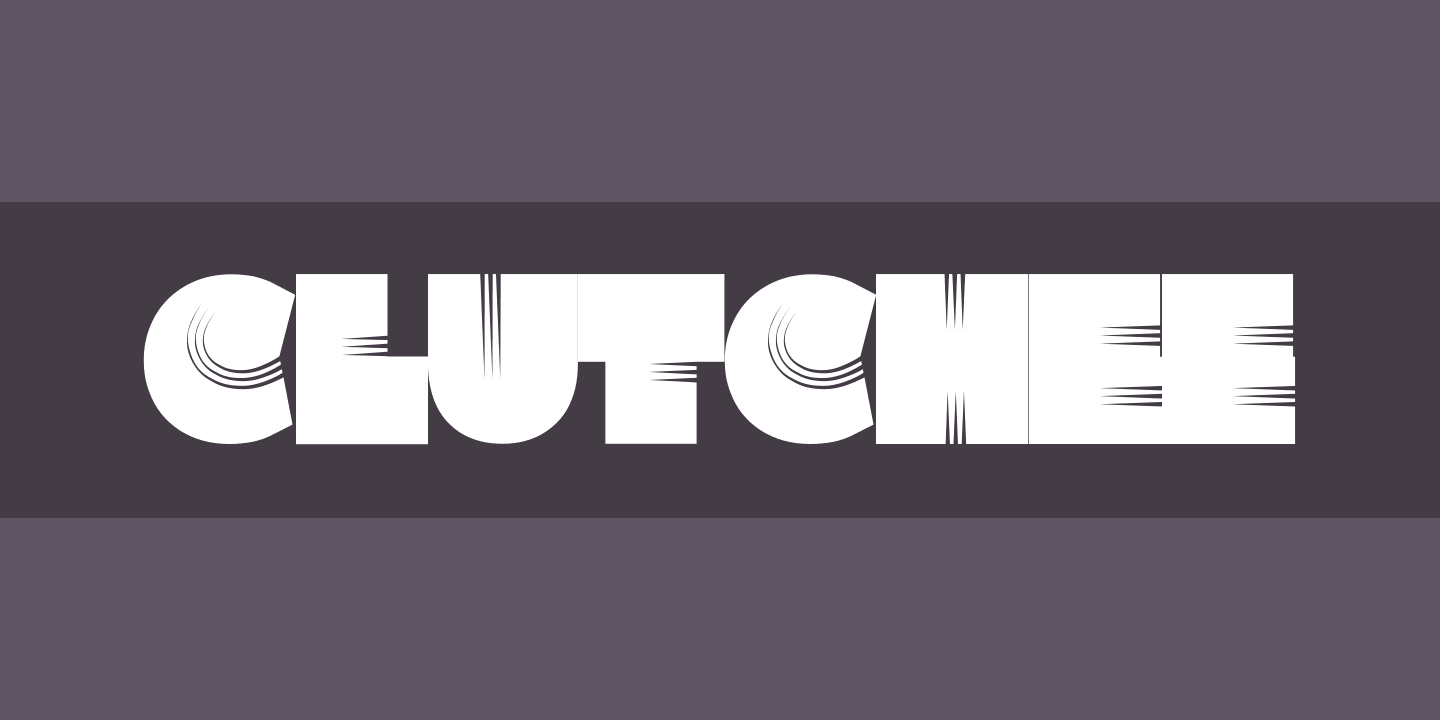 Beispiel einer Clutchee-Schriftart